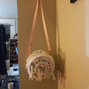 Dolls Kill Sugar Thrillz Just Desserts Cake Crossbody Bag Pink Round Bow Purse